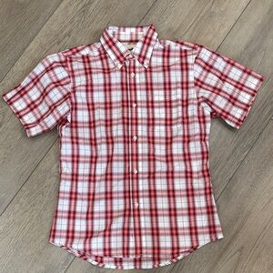Wrangler Red and White Checkered Boys Shirt